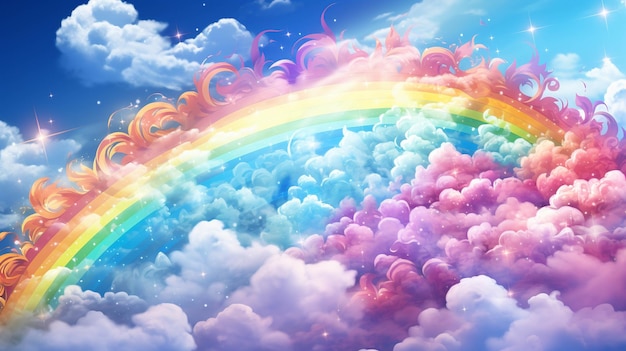 cute rainbow HD wallpaper photographic image