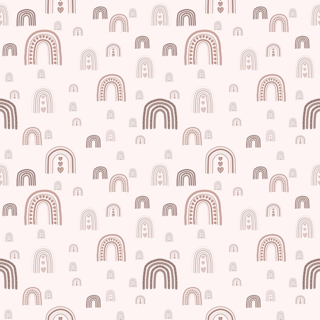 Cute Rainbow Seamless Pattern