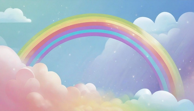 Cute Rainbow in sky