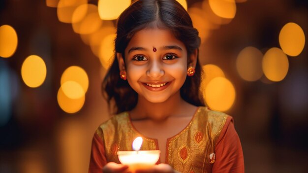 A cute Rajasthani girl enjoying Indian culture