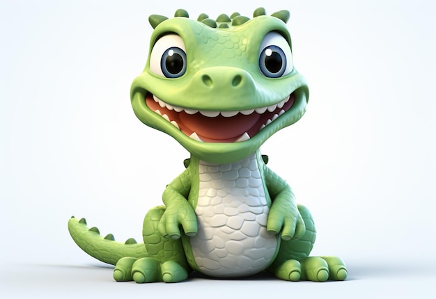 Милый реалистичный мультфильм крокодил 3D талисман персонаж
