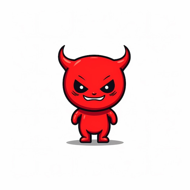 Cute red devil character Generative AI