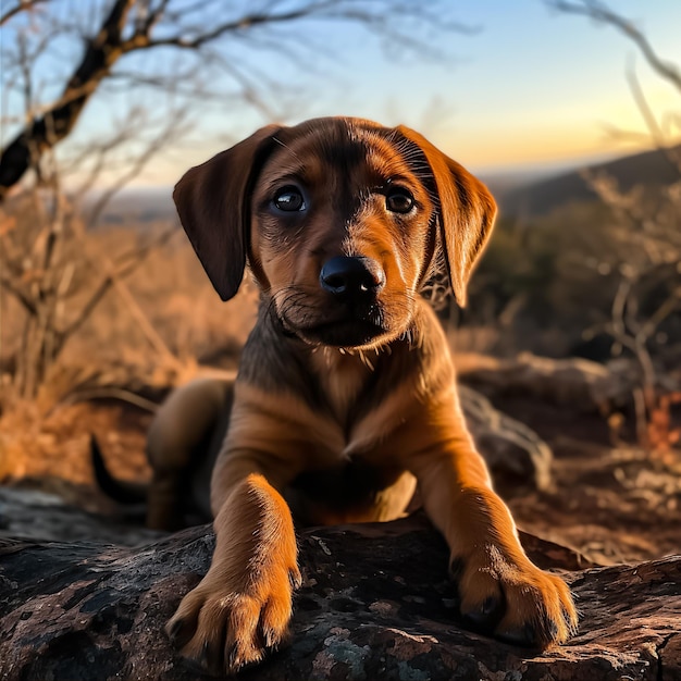 a cute Rhodesian ridgeback puppy