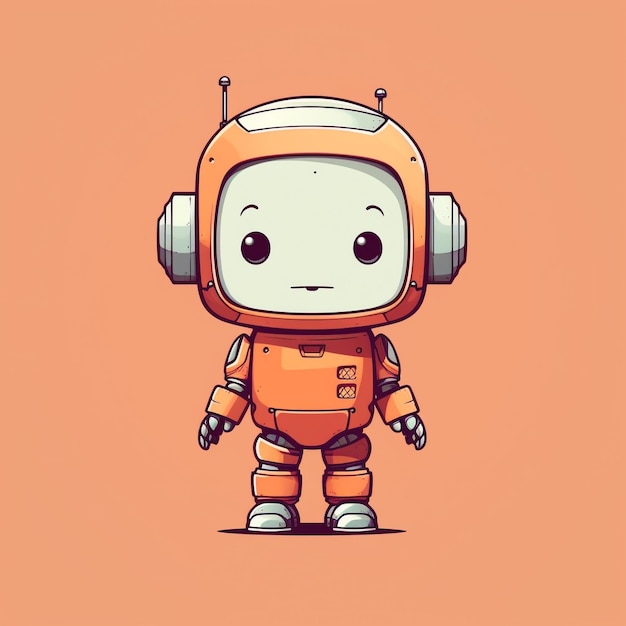 Cute robot dog illustration