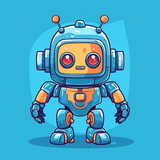 cute robot illustration