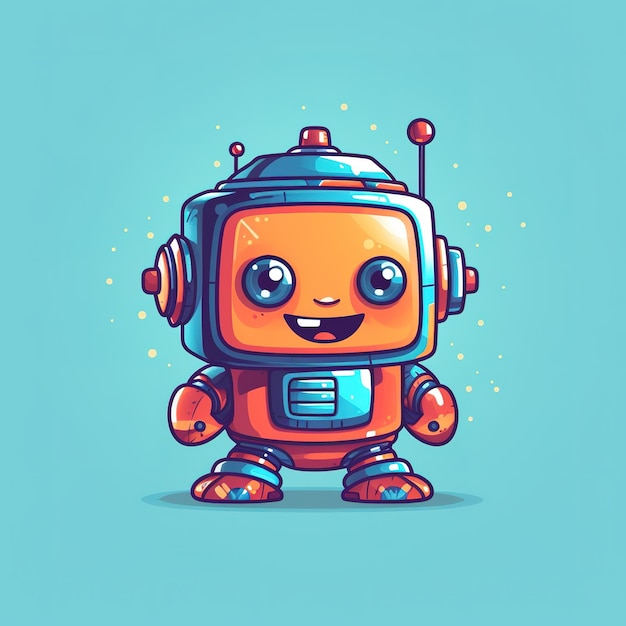 cute robot illustration