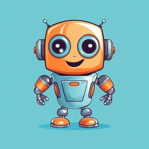 cute robot illustration