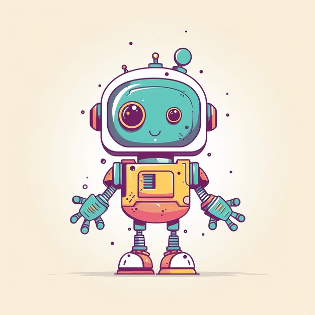 Cute robot illustration