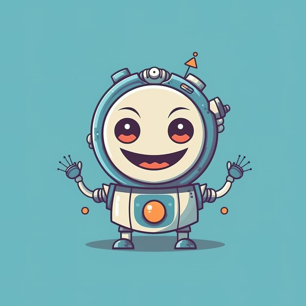 Photo cute robot illustration