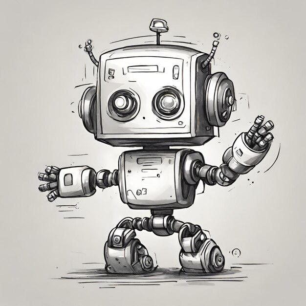 Photo cute robot illustrations and graphics