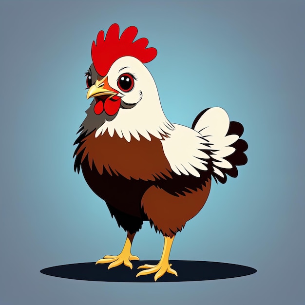 cute rooster on the background of cartoon farmcute rooster on the background of cartoon farmillustra