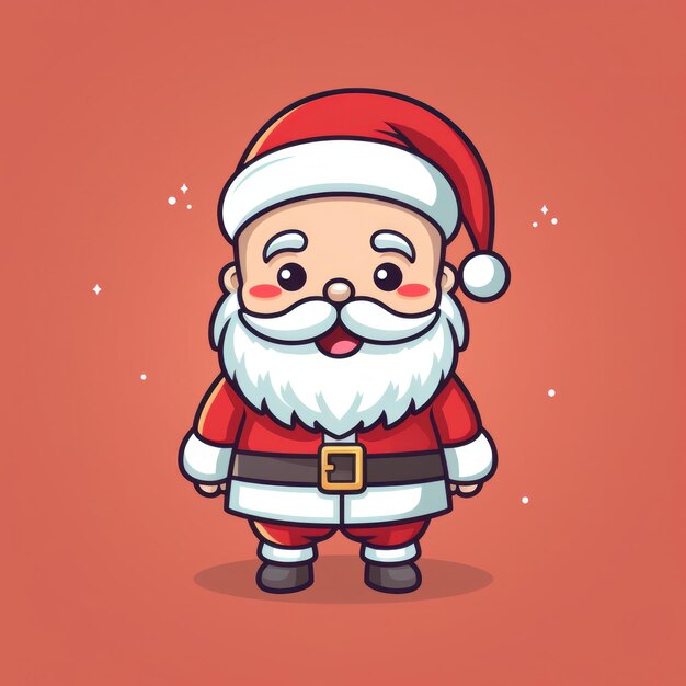 Cute Santa Claus cartoon character