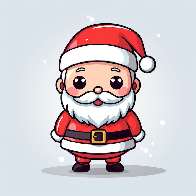 Photo cute santa claus cartoon character