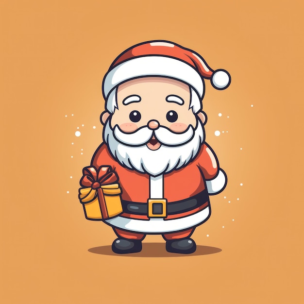 Cute Santa Claus cartoon character