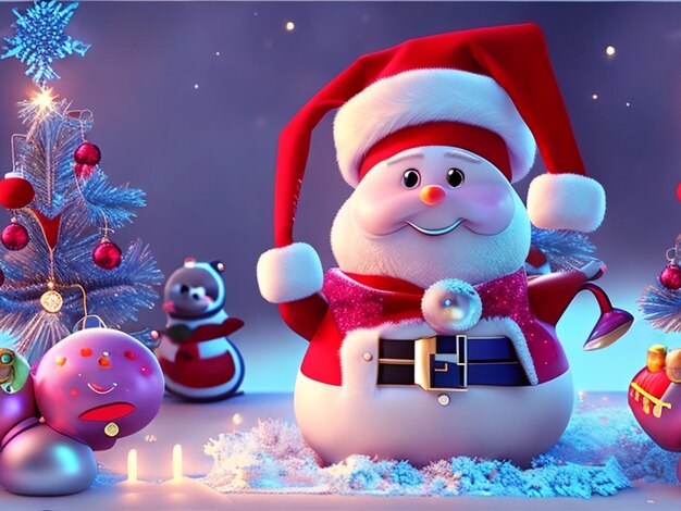 Cute santa claus christmas illustration