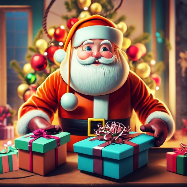 Cute Santa Clause background