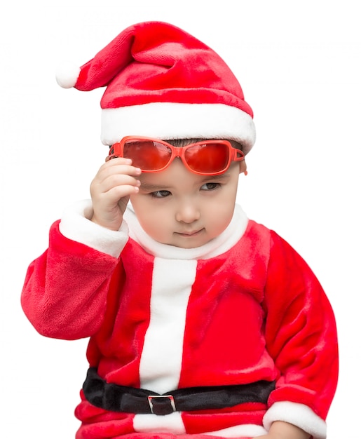 Cute santa kid