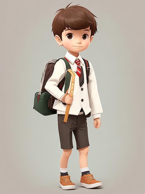 cute school boy