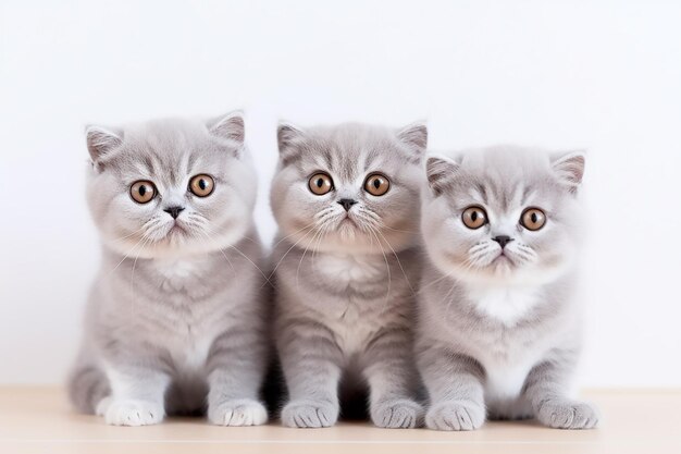 Photo cute scottish fold cats