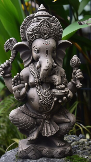 Photo cute sculpture of god ganesh