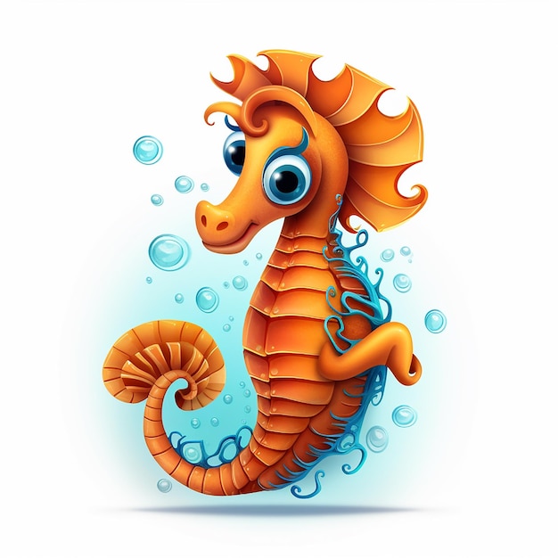 Cute Seahorse Cartoon