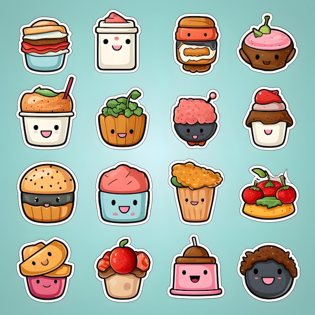 Cute Food Stickers Images - Free Download on Freepik