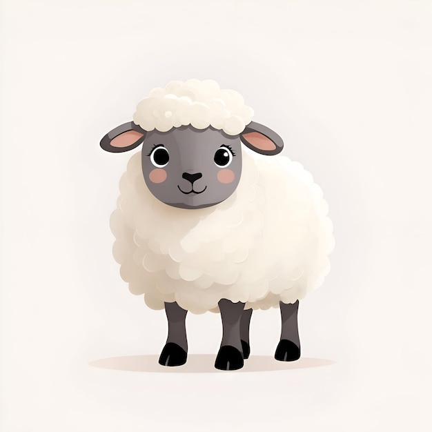 Cute sheep Illustration for Kids Storybooks