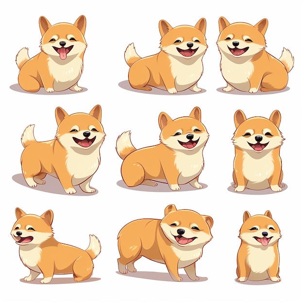 Cute Shiba Inu Dog Sticker Pack