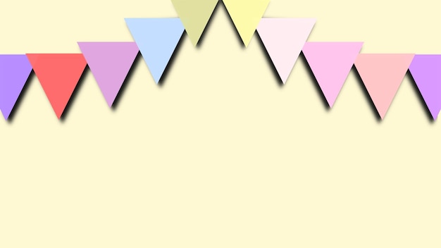 Photo cute simple colorful triangles art background