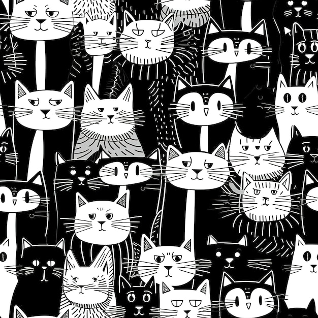 Premium AI Image | cute simple doodle patterns