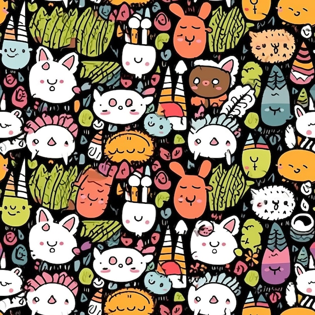 cute simple doodle patterns