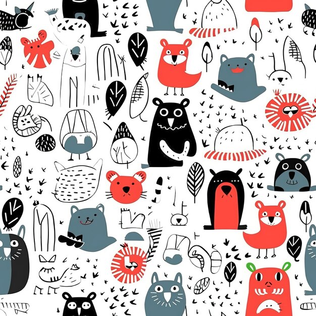 cute simple doodle patterns