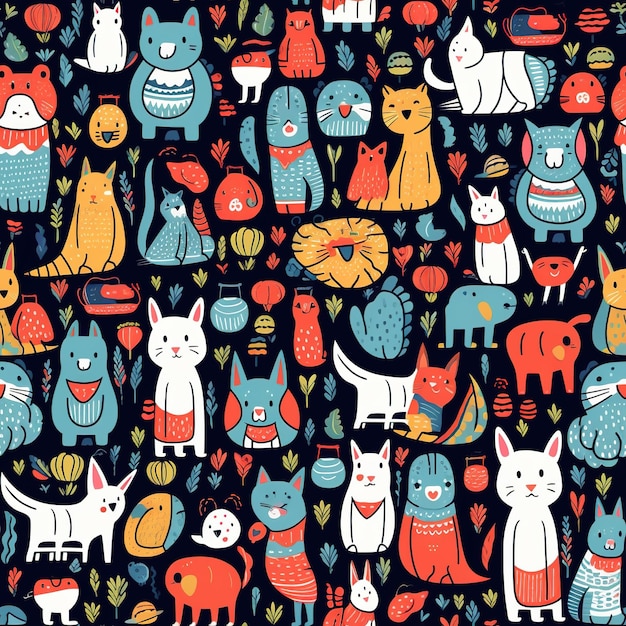 cute simple doodle patterns