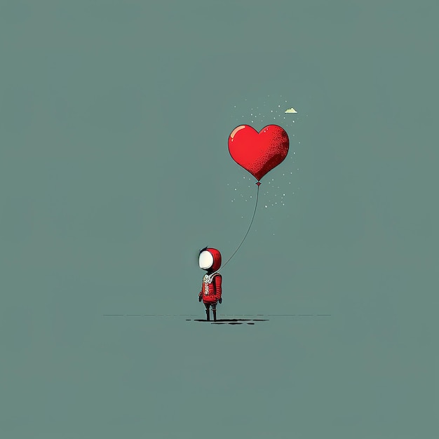 Cute and simple minimalist valentine's background image