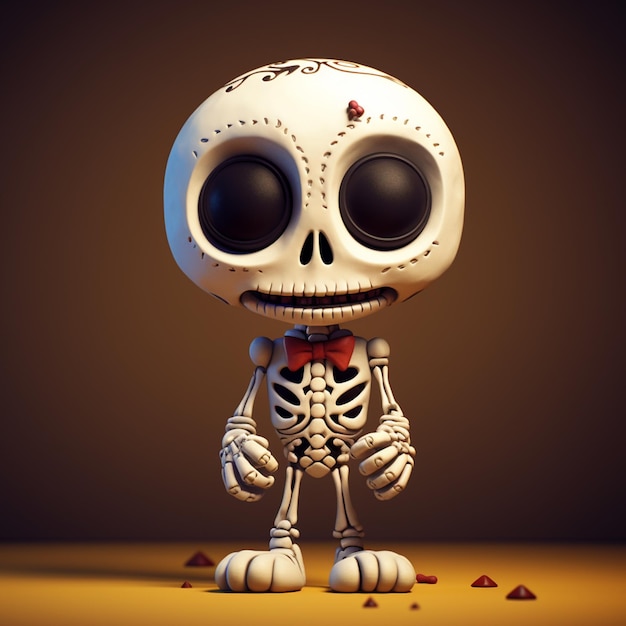 cute skeleton cartoon