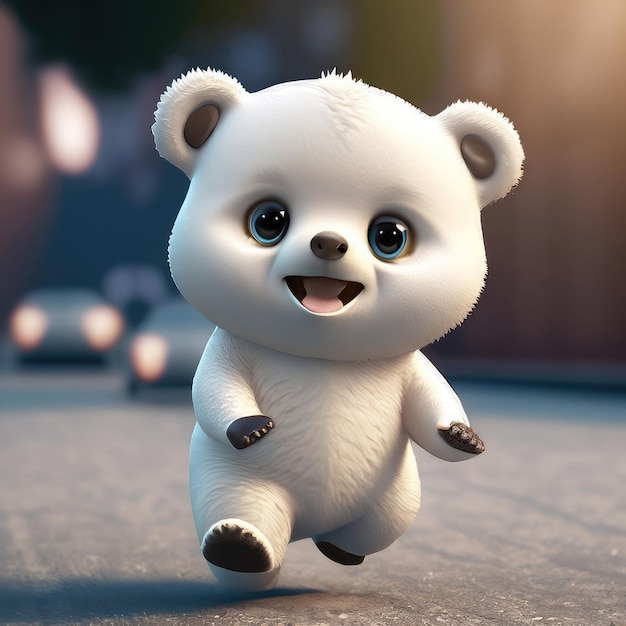 Cute smile bear 3D Character