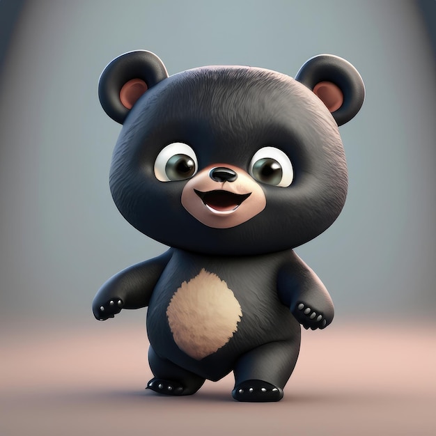 Cute smile bear 3D Character