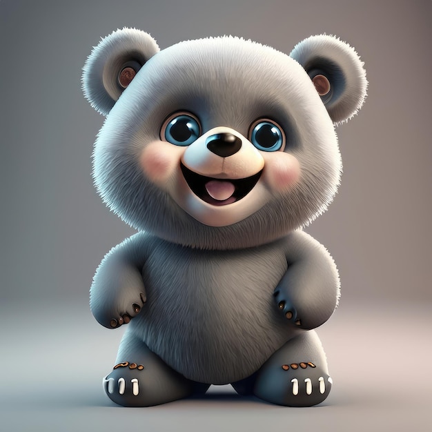 Cute smile bear 3D Character