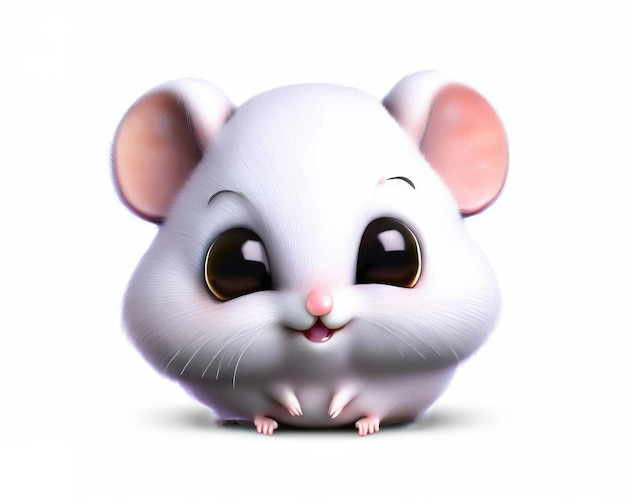 cute smile Hamster 3d character