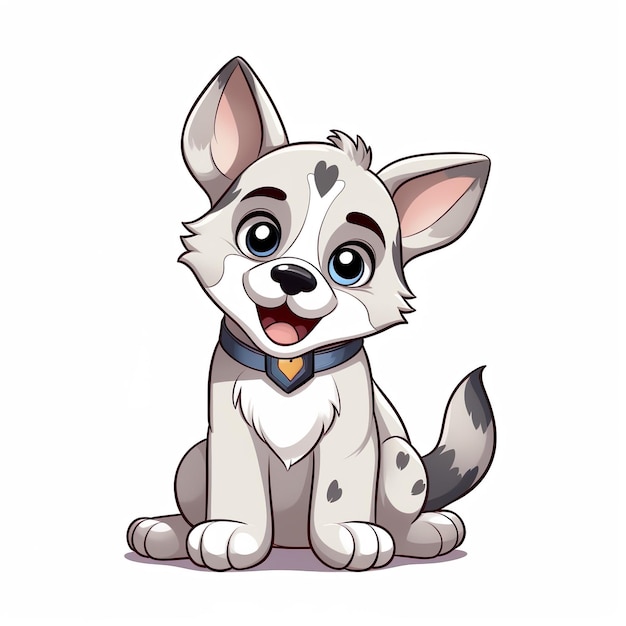 Premium Photo  Smiling kind dog. cartoon character for children's books.  generated by ai