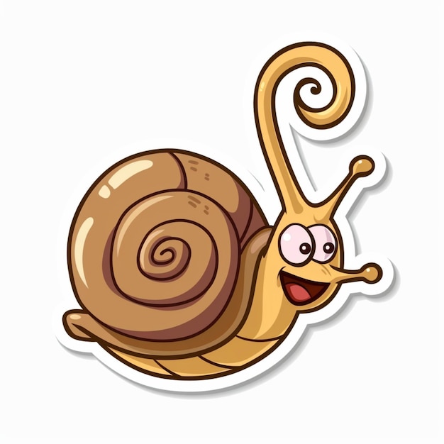 cute snail sticker in vibrant colors