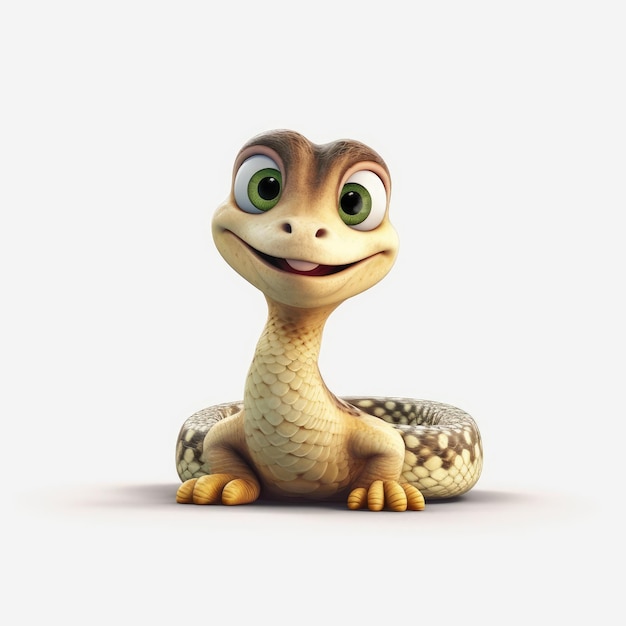 Cute Snake 3D Character