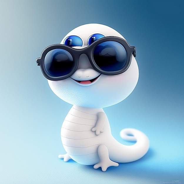 Cute snake in glasses and sweater AI generated