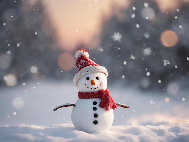 Cute snowman merry Christmas