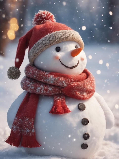 Cute snowman merry Christmas