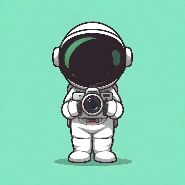 cute spaceman astronaut missile rocket launcher galaxy solar system cartoon 3d 4K grapics