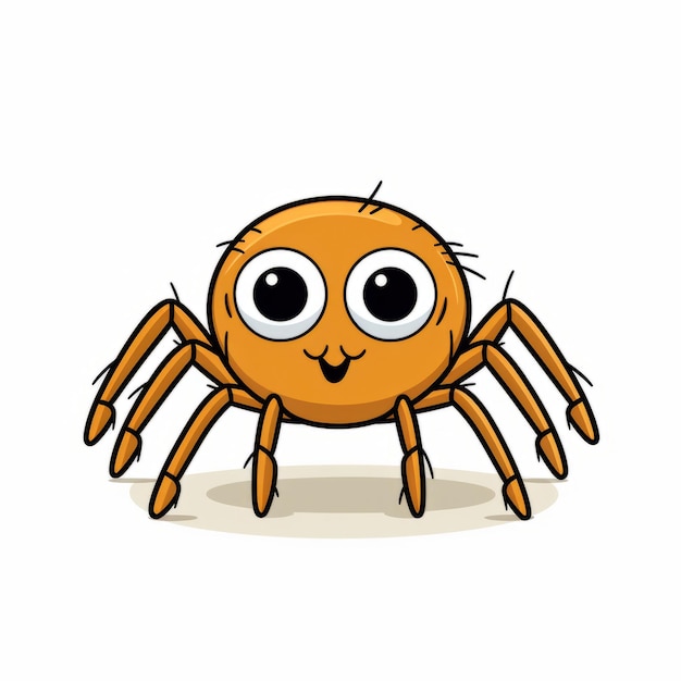 Cute Spider Drawing Simple Children's Style With Varied Body Shapes