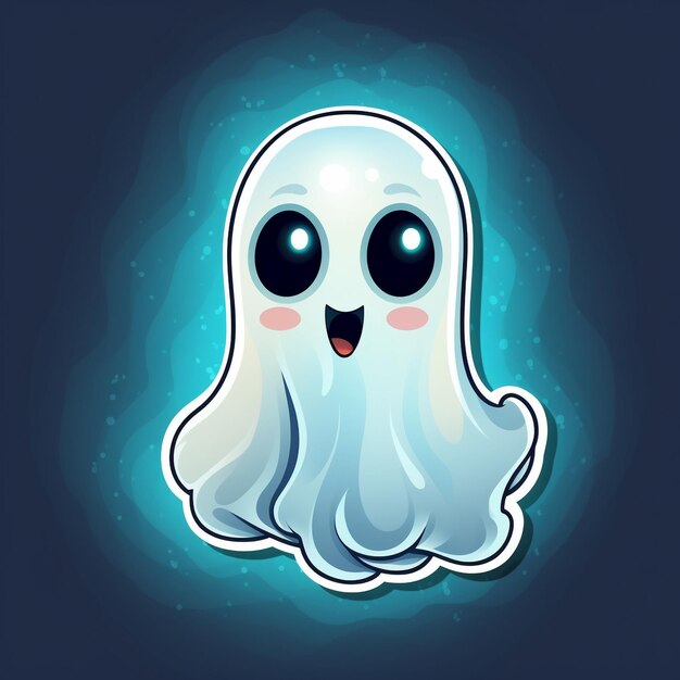 Cute and spooky ghost vector art halloween clipart characters and designs