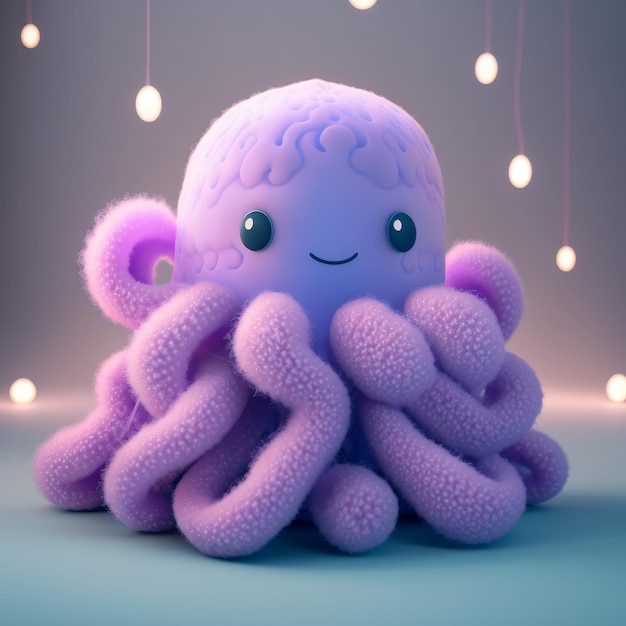 Милая плюшевая игрушка Squishy Octopus