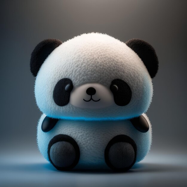 Cute Squishy Panda Plush Toy Illustration